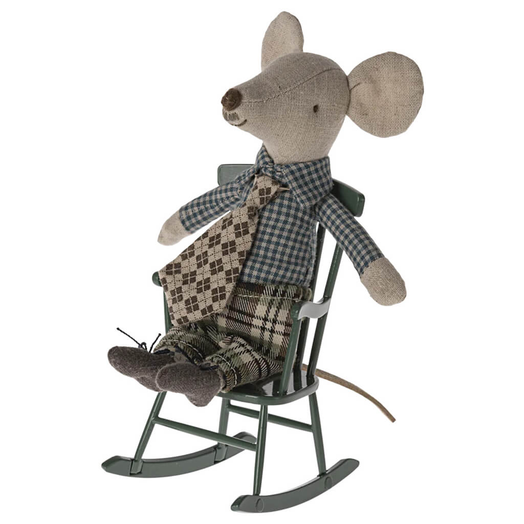 Maileg Rocking chair Mouse Dark Green