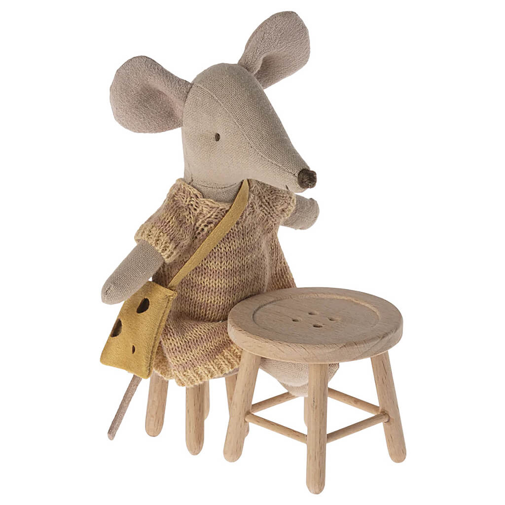 Maileg Table And Stool Set Mouse