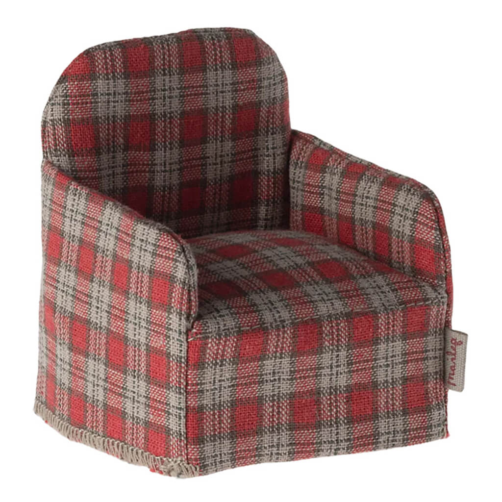 Maileg Mouse Chair - Red Checker