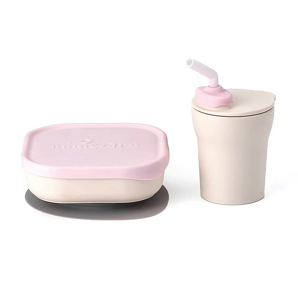 Sip & Snack All Stages Cup and Bowl Set - Vanilla/Cotton Candy