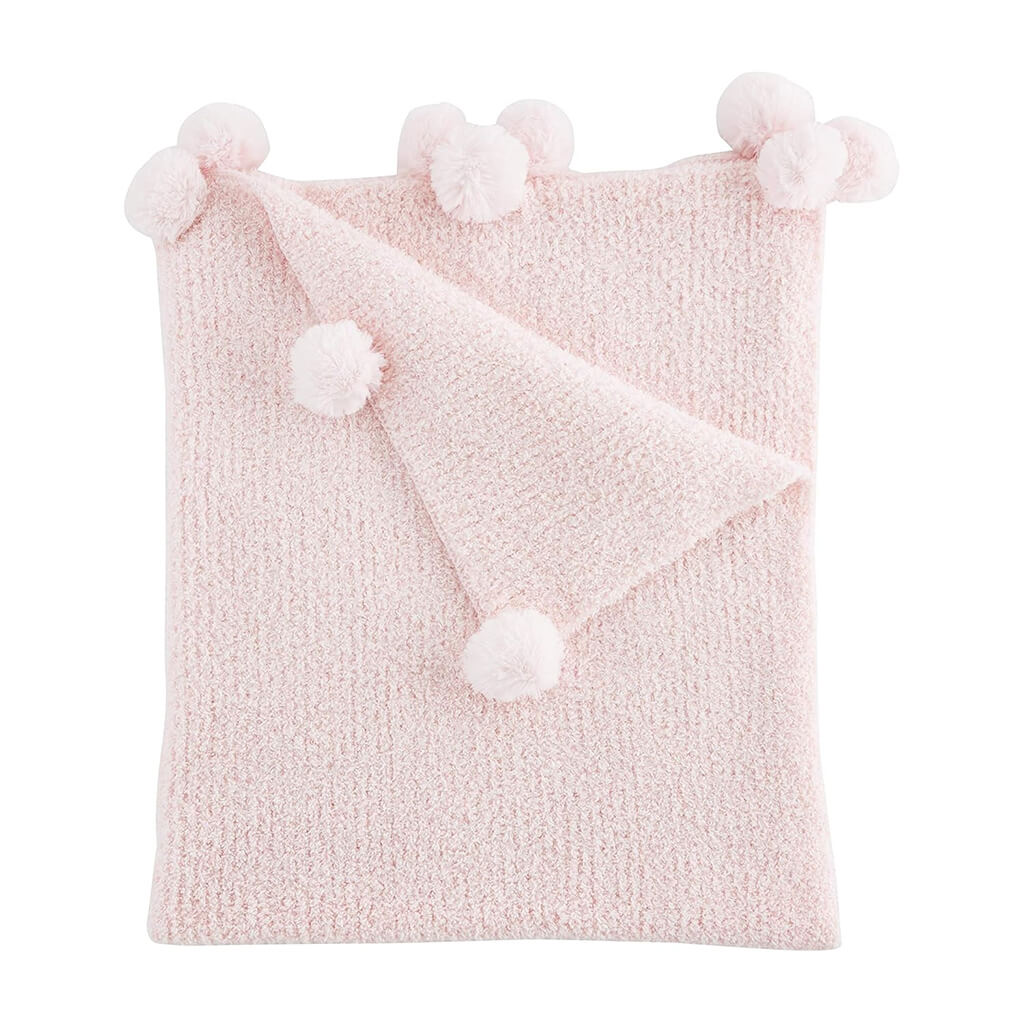 Chenille Blanket - Pompom Pink