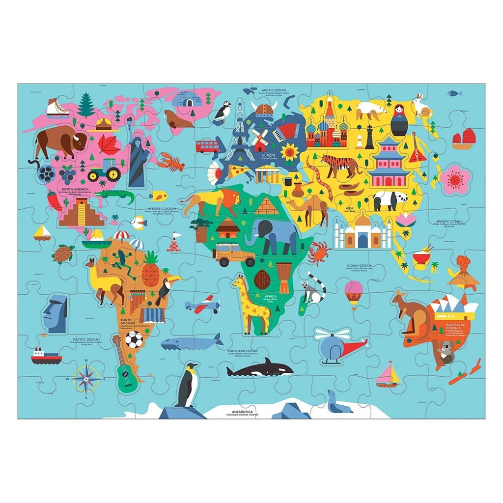 Map of the World Geography Puzzle