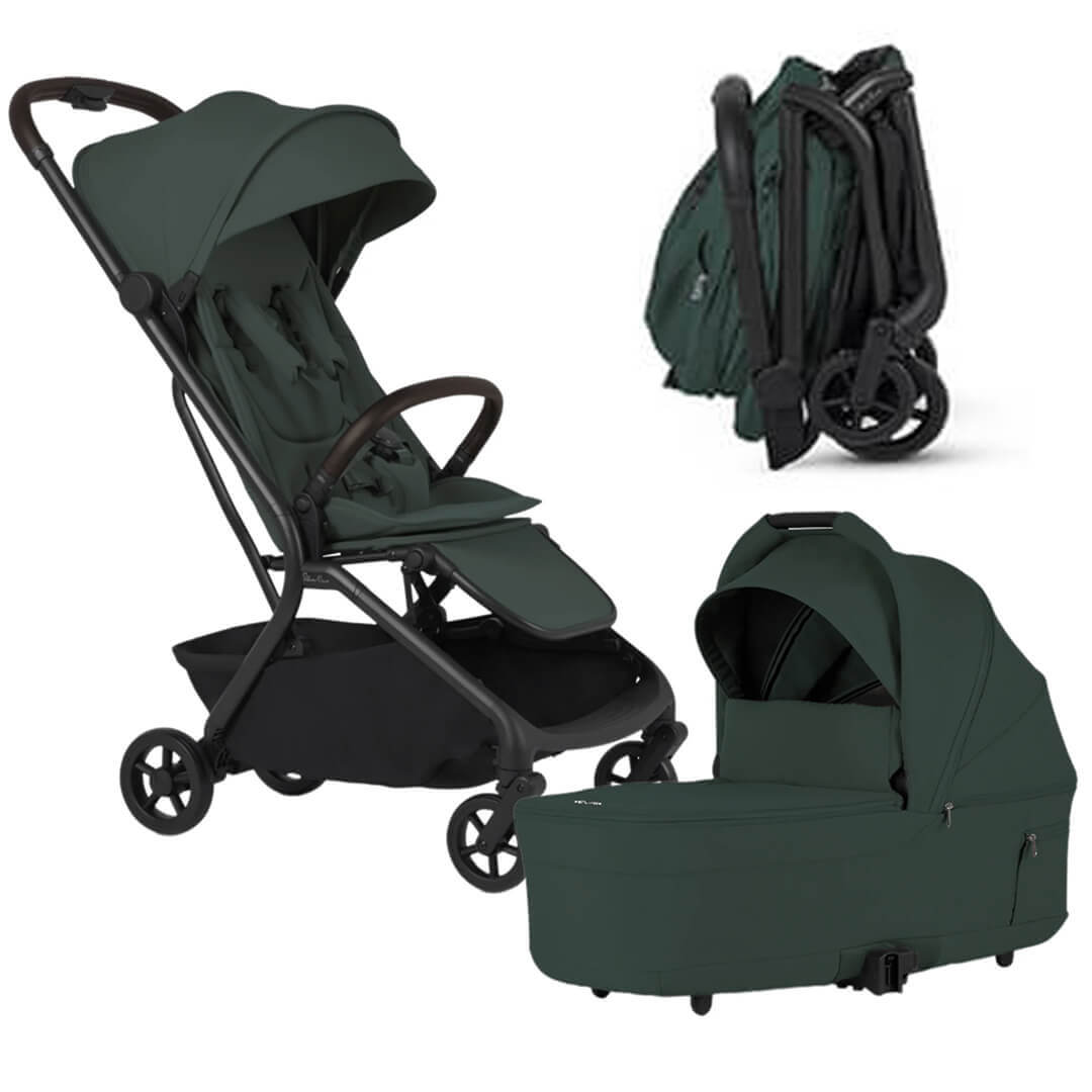 Color_Conifer | Nia Compact Travel Stroller + Bassinet Bundle | NINI and LOLI