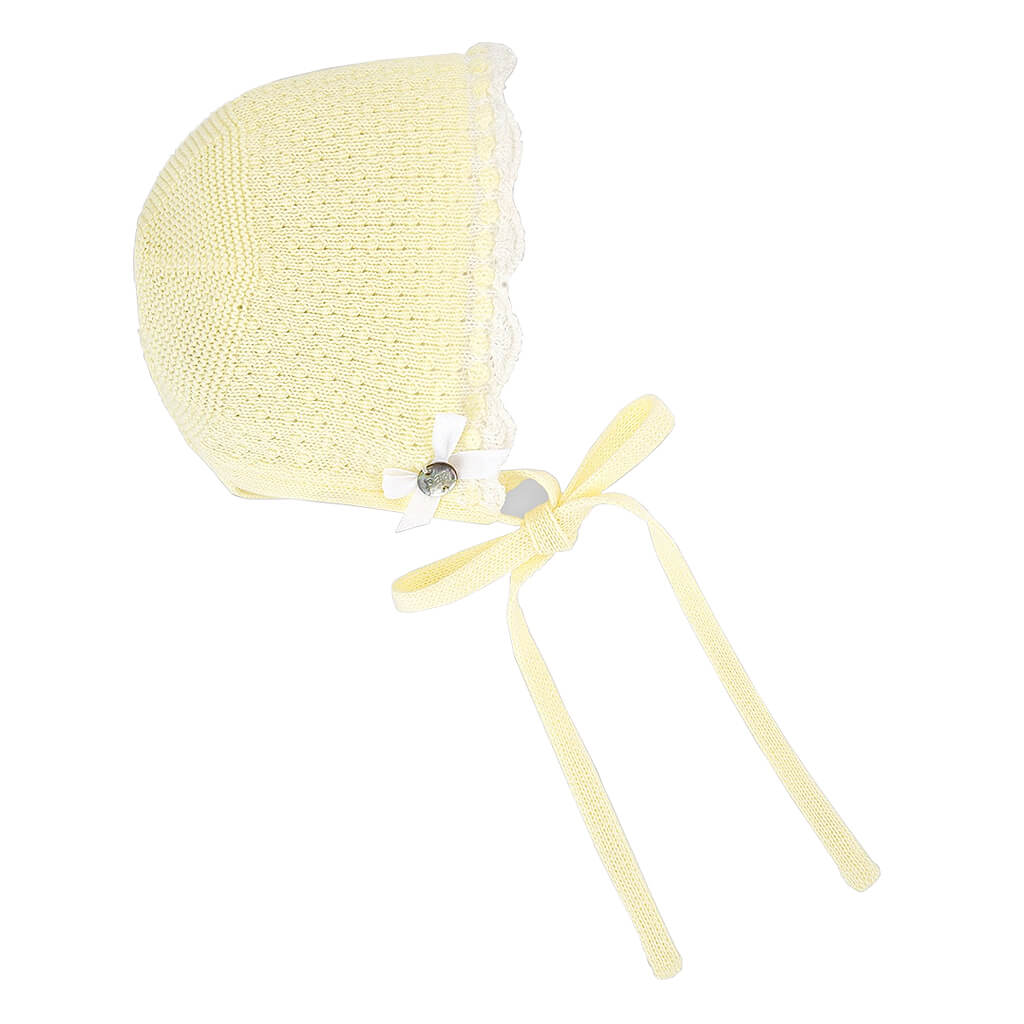 Paz Rodriguez Knit Bonnet Cigueña Yellow