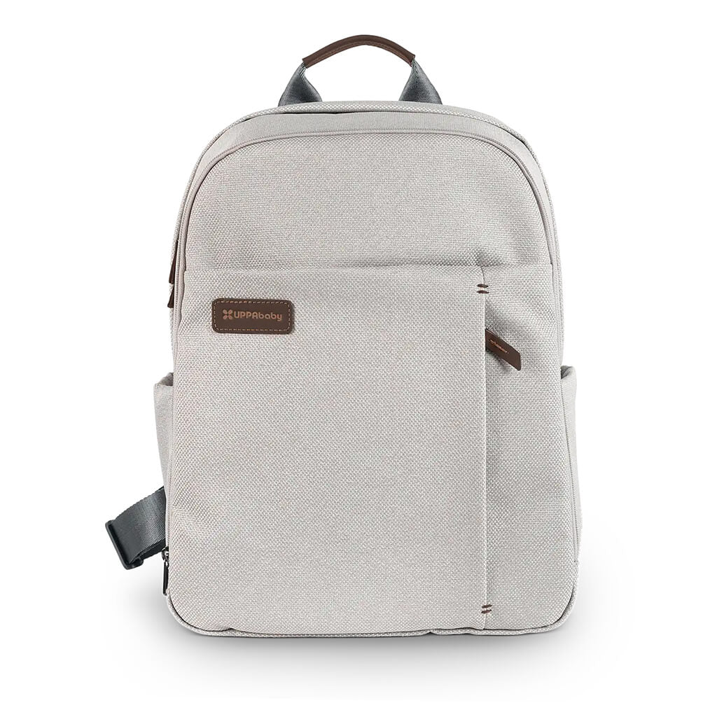 Color_Savannah - Pearl Gray Jacquard (Chestnut Leather) | New Fashion Changing Backpack | NINI and LOLI