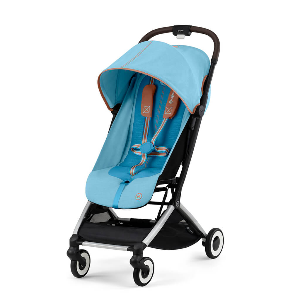 Color_Beach Blue | Orfeo Stroller Silver Frame - Floor Sample | NINI and Loli Altex
