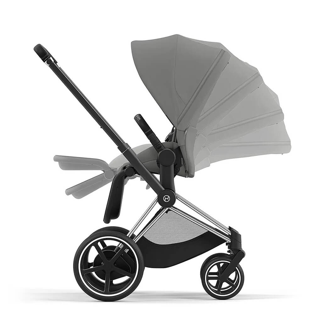 Color_Mirage Grey | e-Priam 2 Stroller Chrome/Black | NINI and LOLI