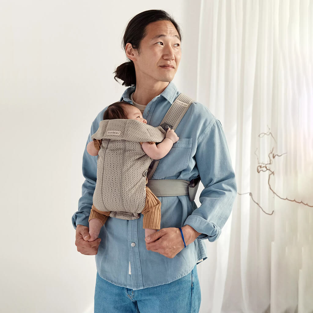 Color_Grey Beige | BabyBjorn Carrier Mini 3D Mesh Grey Beige | NINI and LOLI