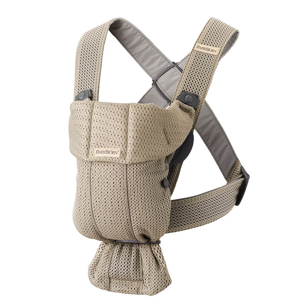 Color_Grey Beige | BabyBjorn Carrier Mini 3D Mesh Grey Beige | NINI and LOLI