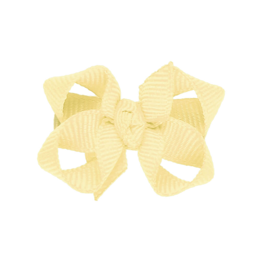 Infant Bow with Knot on Snap Clip 1.5"