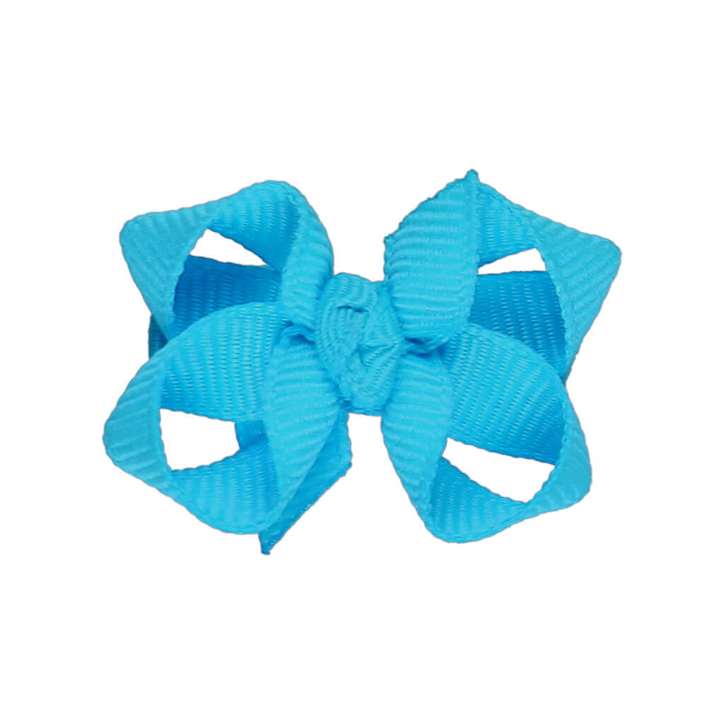 Infant Bow with Knot on Snap Clip 1.5"