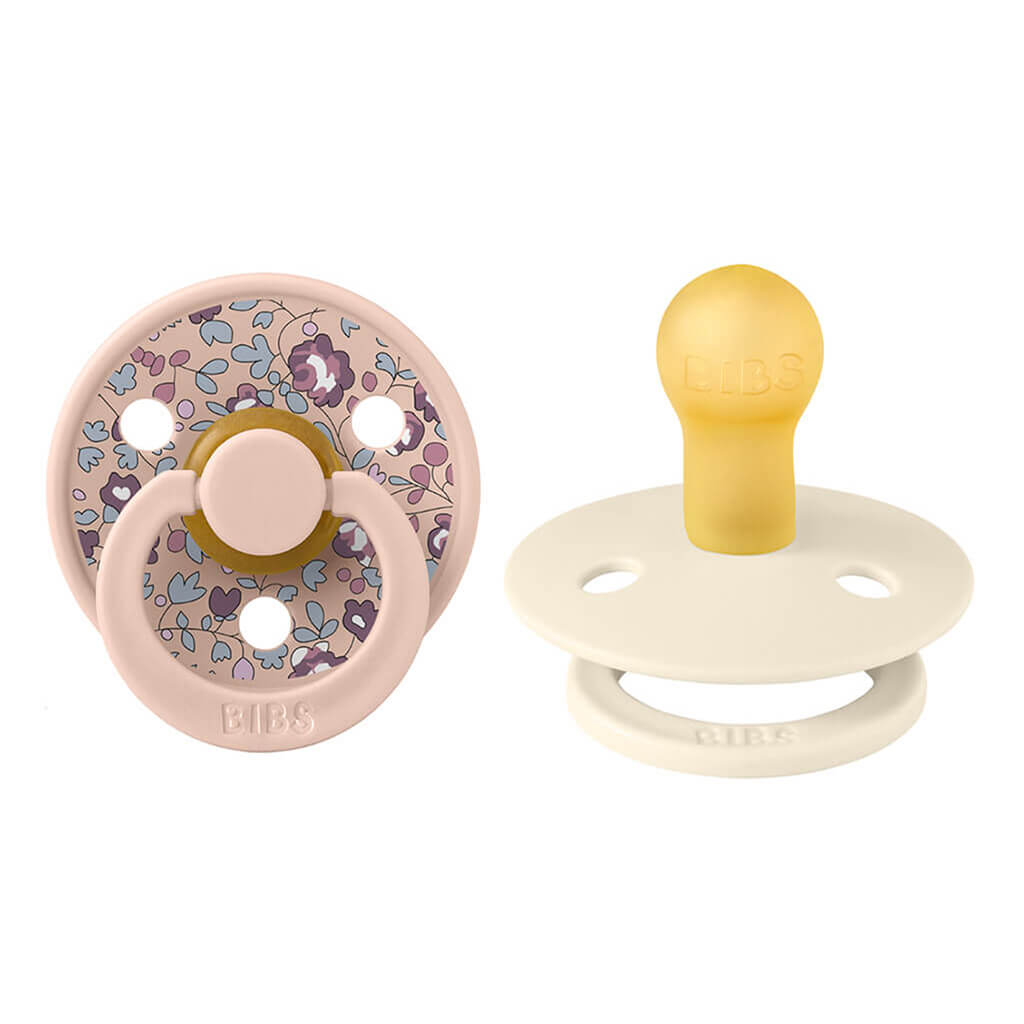 Ninimo Pacifier Bibs Natural Rubber Pacifier Liberty Eloise Blush Mix | NINI and LOLI