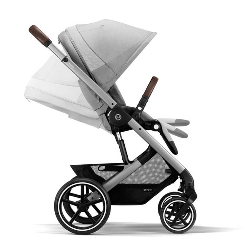 Color_Lava Grey | Cybex Balios S Lux 2 Stroller Lava Grey Folded | NINI and LOLI