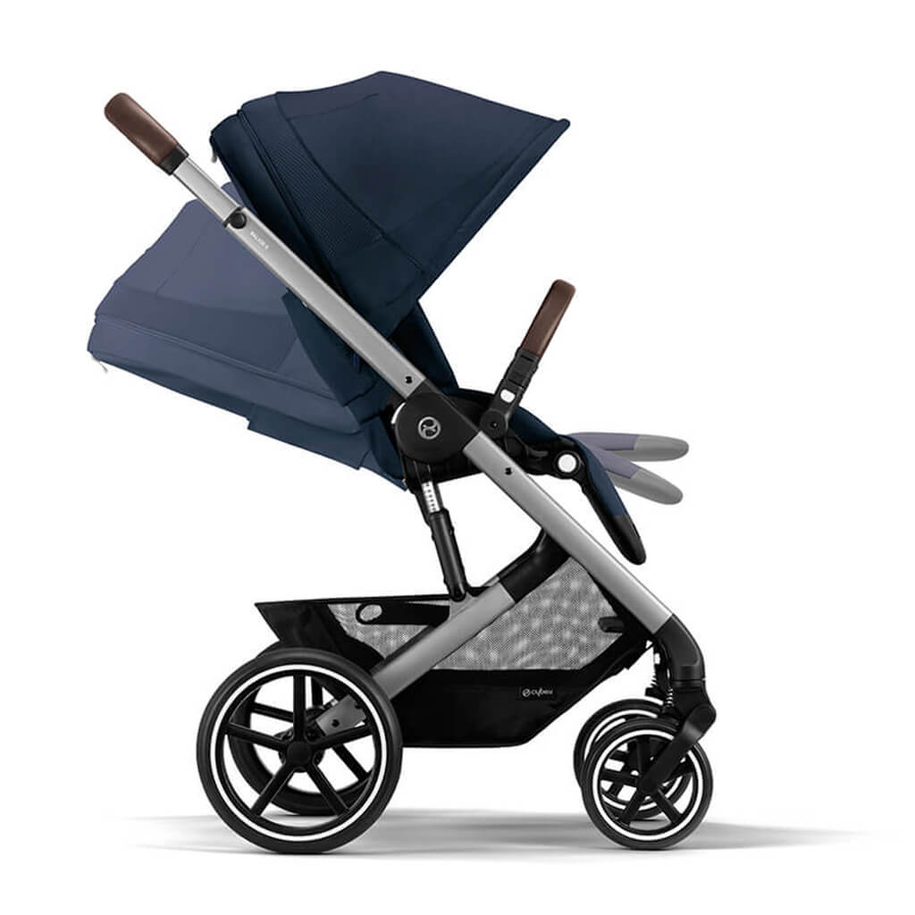 Color_Ocean Blue | Cybex Balios S Lux 2 Stroller Ocean Blue Folded | NINI and LOLI