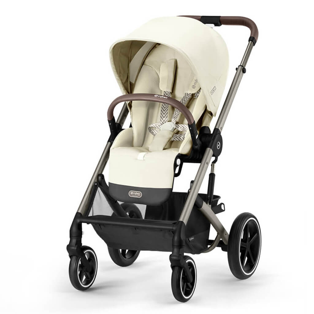 Color_Seashell Beige | Cybex Balios S Lux 2 Stroller Seashell Beige Folded | NINI and LOLI