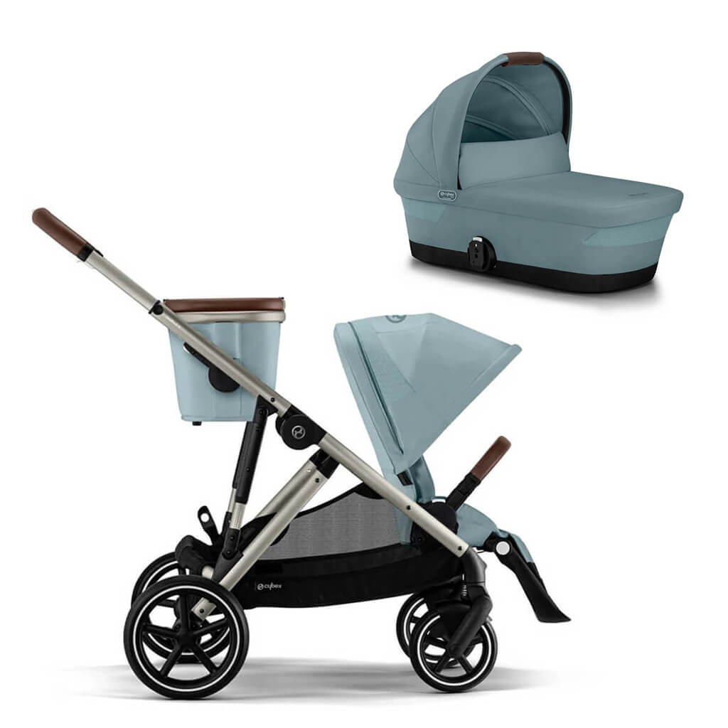 Color_Sky Blue (Taupe Frame) | Gazelle S 2 Stroller + Cot | NINI and LOLI