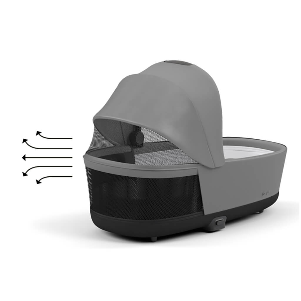Color_Mirage Grey | Priam 4/e-Priam 2 Lux Carry Cot | NINI and LOLI