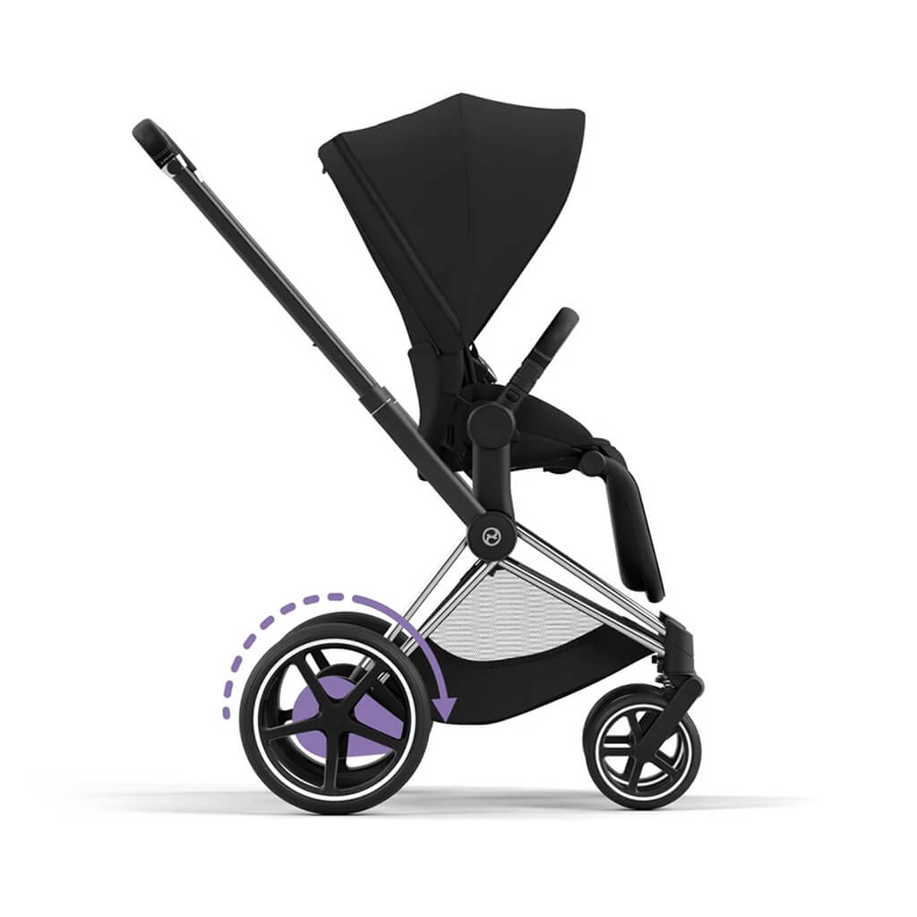 Color_Sepia Black | e-Priam 2 Stroller Chrome/Black | NINI and LOLI