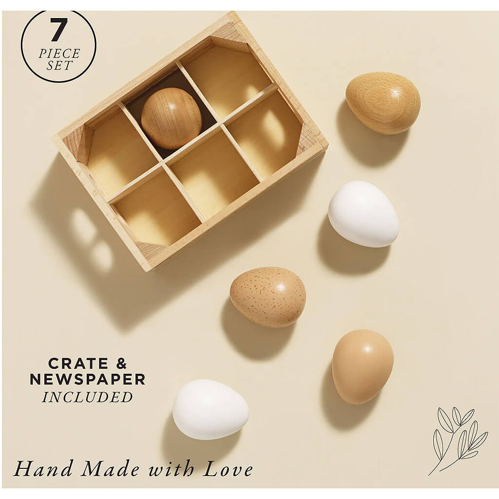 Farm Eggs Wooden Market Crate