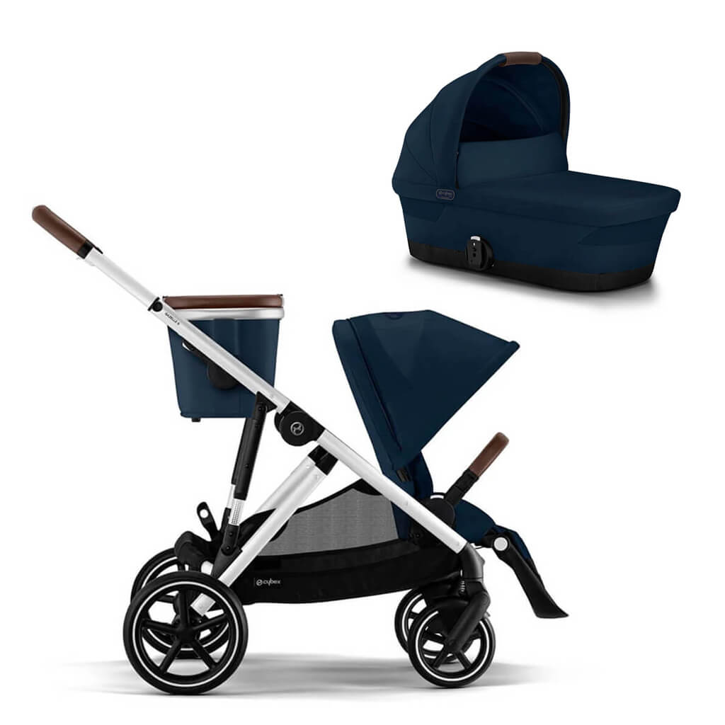Color_Ocean Blue (Silver Frame) | Gazelle S 2 Stroller + Cot | NINI and LOLI