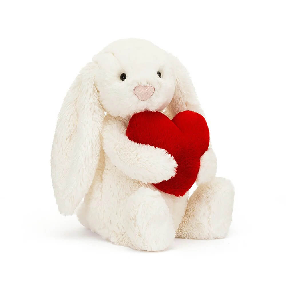 Jellycat Bashful Bunny Red Love Heart