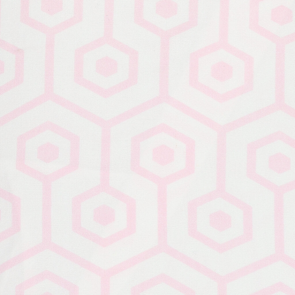 Crib Fitted Sheet Pink Hexagon