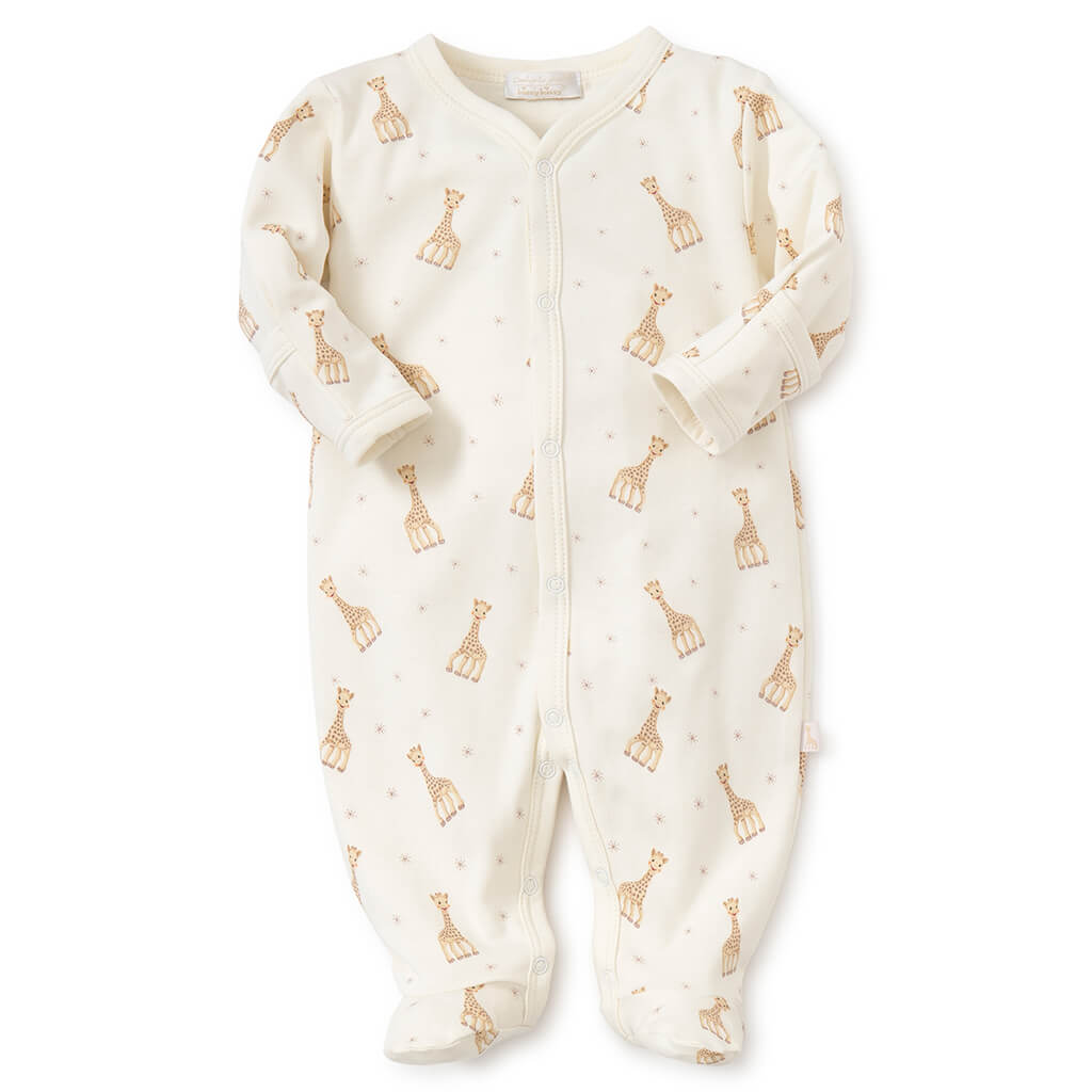 Kissy Kissy Print Footie Sophie La Girafe Ecru