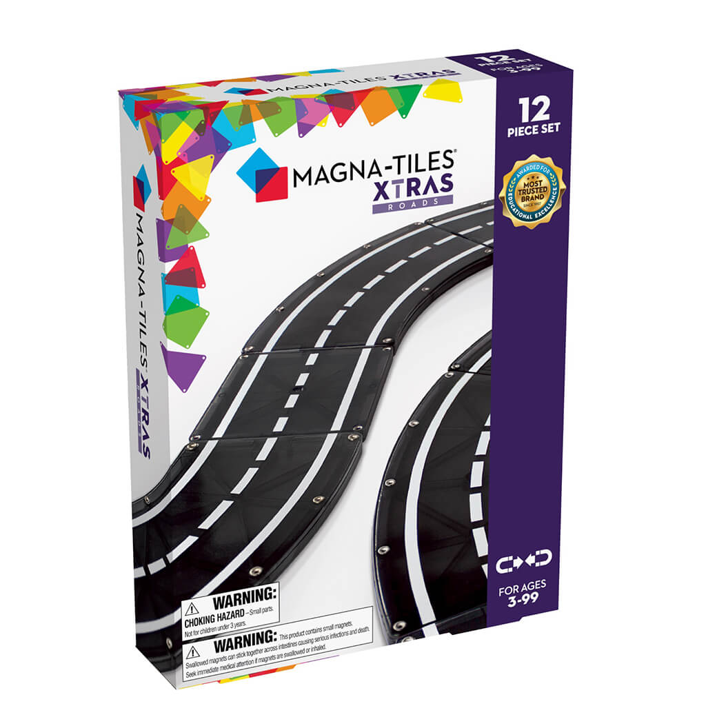 Magna-Tiles XTRAS: Roads 12 Piece Set