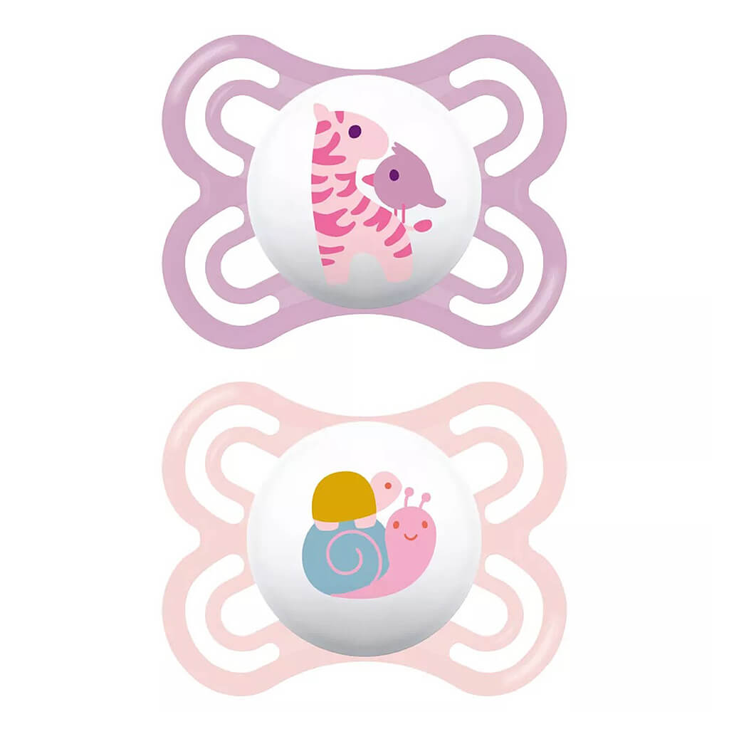 Ninimo Pacifier Perfect Baby Pacifier 0-6 Months Pink – NINI and LOLI