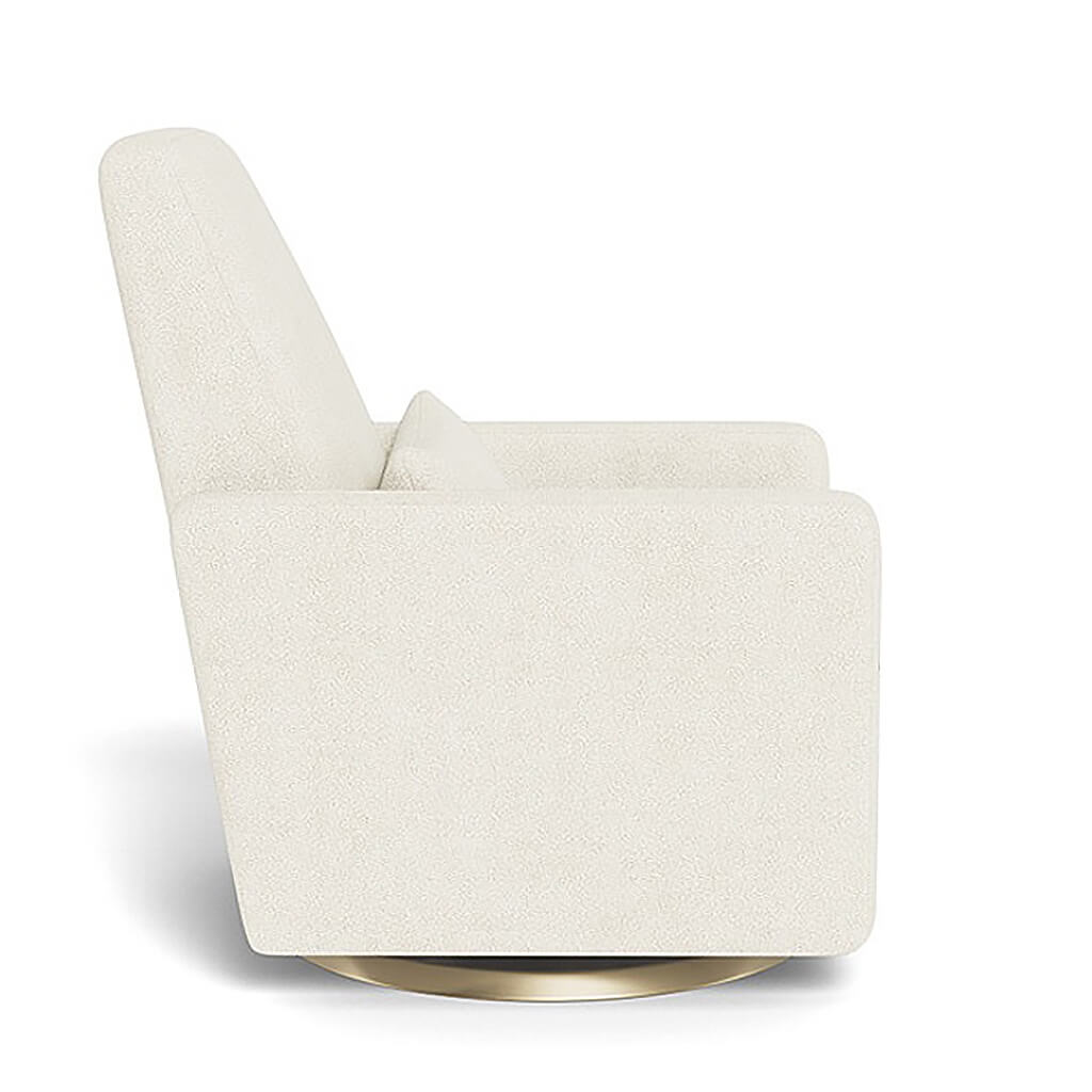 Grano Glider Recliner Gold Swivel Base Ivory Boucle