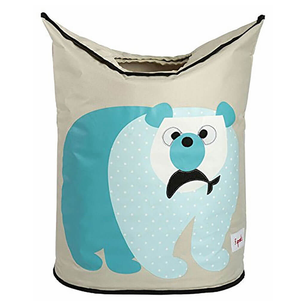 Laundry Hamper Polar Bear Blue