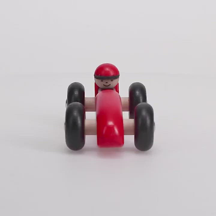 Bajo Wooden LR Racing Toy Car Red | NINI and LOLI
