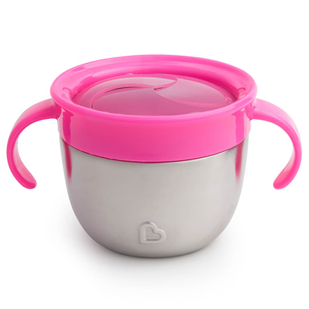 Snack+ Stainless Steel Snack Catcher Pink