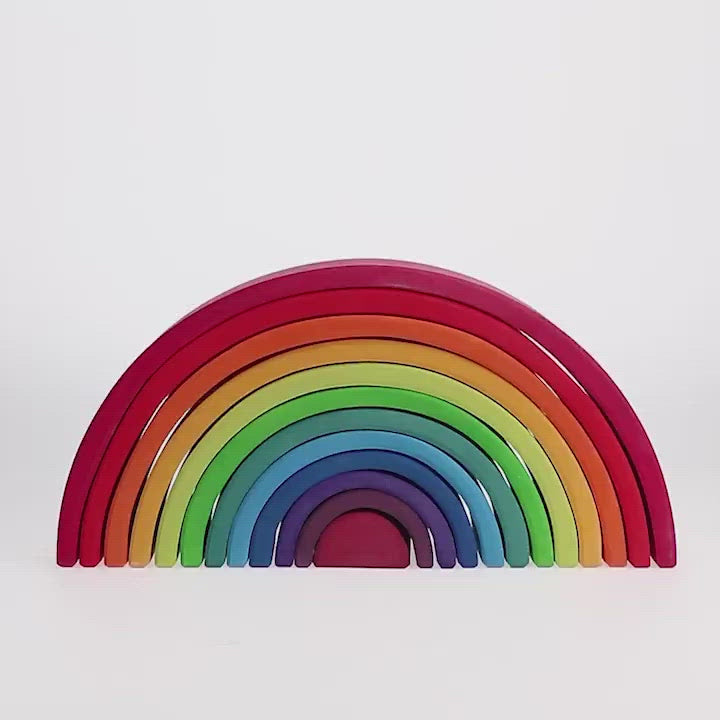 Grimm's Authentic Large 12 Piece Rainbow Toy | NINI and LOLI