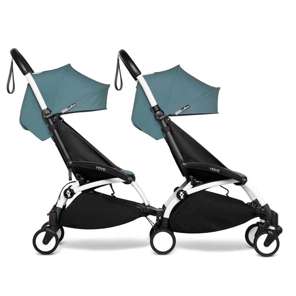 YOYO 3 Connect Complete Double Stroller 6+ White Frame