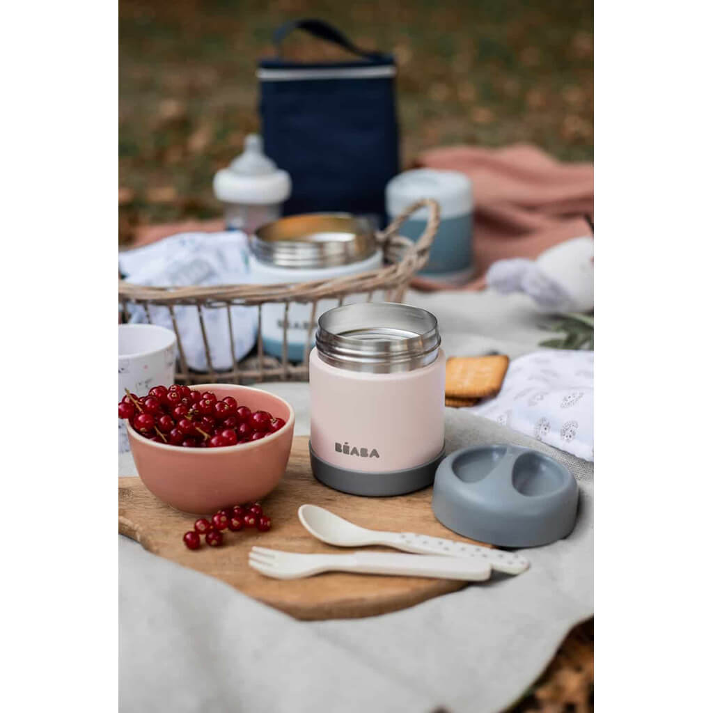 Color_Rose | Beaba Stainless Steel Insulated Jar 10oz Rose | NINI and LOLI