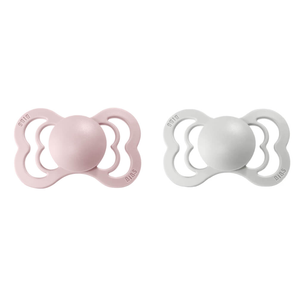 Bibs Natural Rubber Supreme Pacifier 2 Pack Blossom/Haze