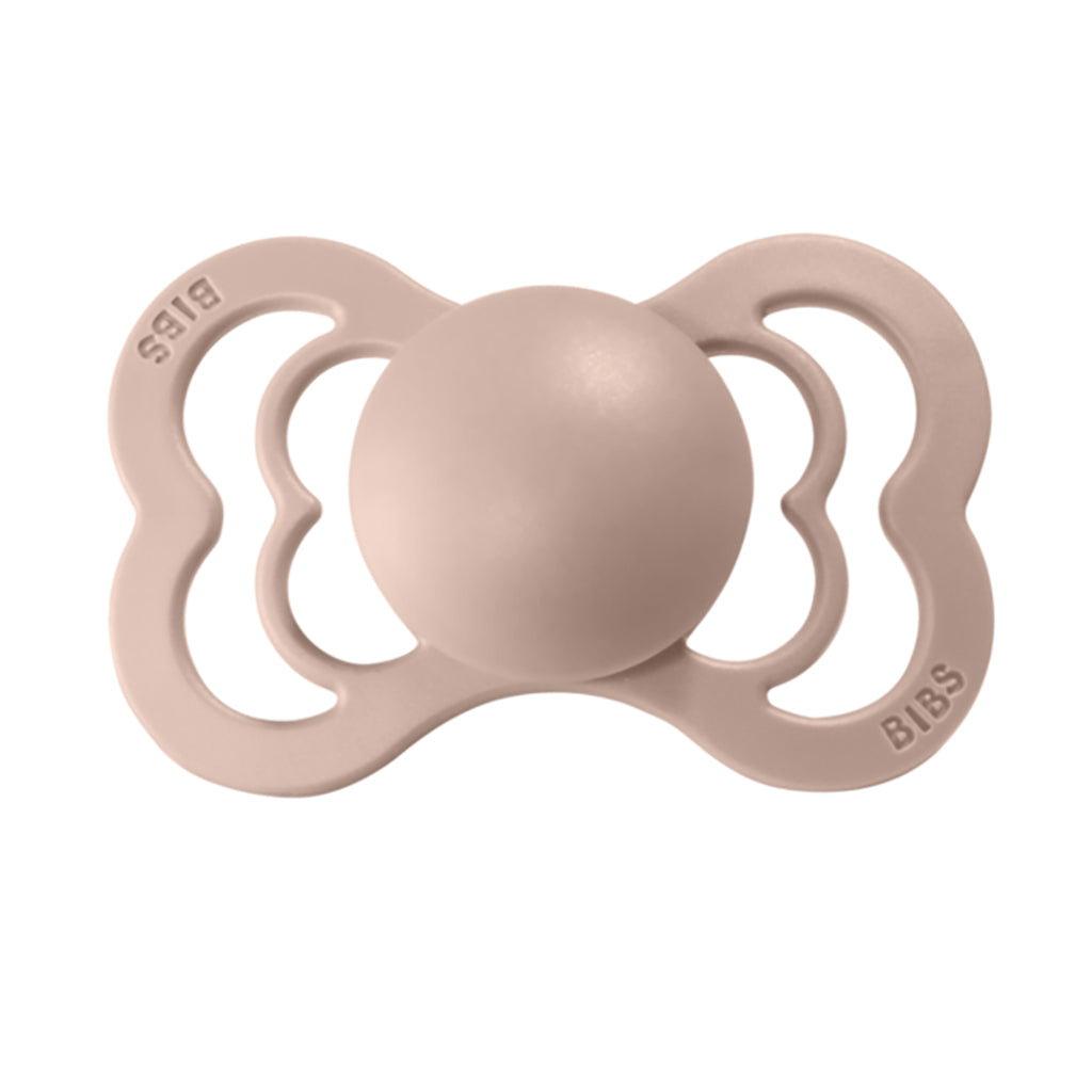 Bibs Natural Rubber Supreme Pacifier 2 Pack Blush