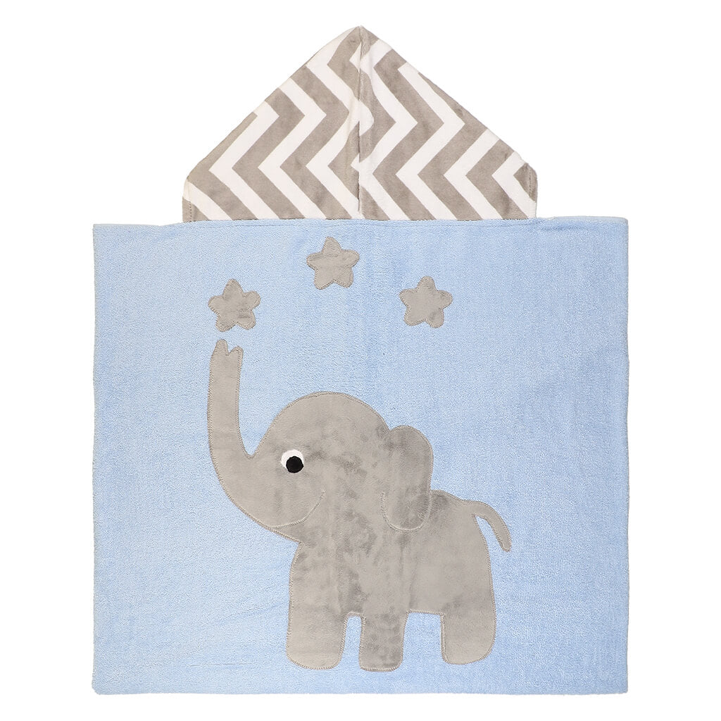 Big Towel Blue Elephant & Stars