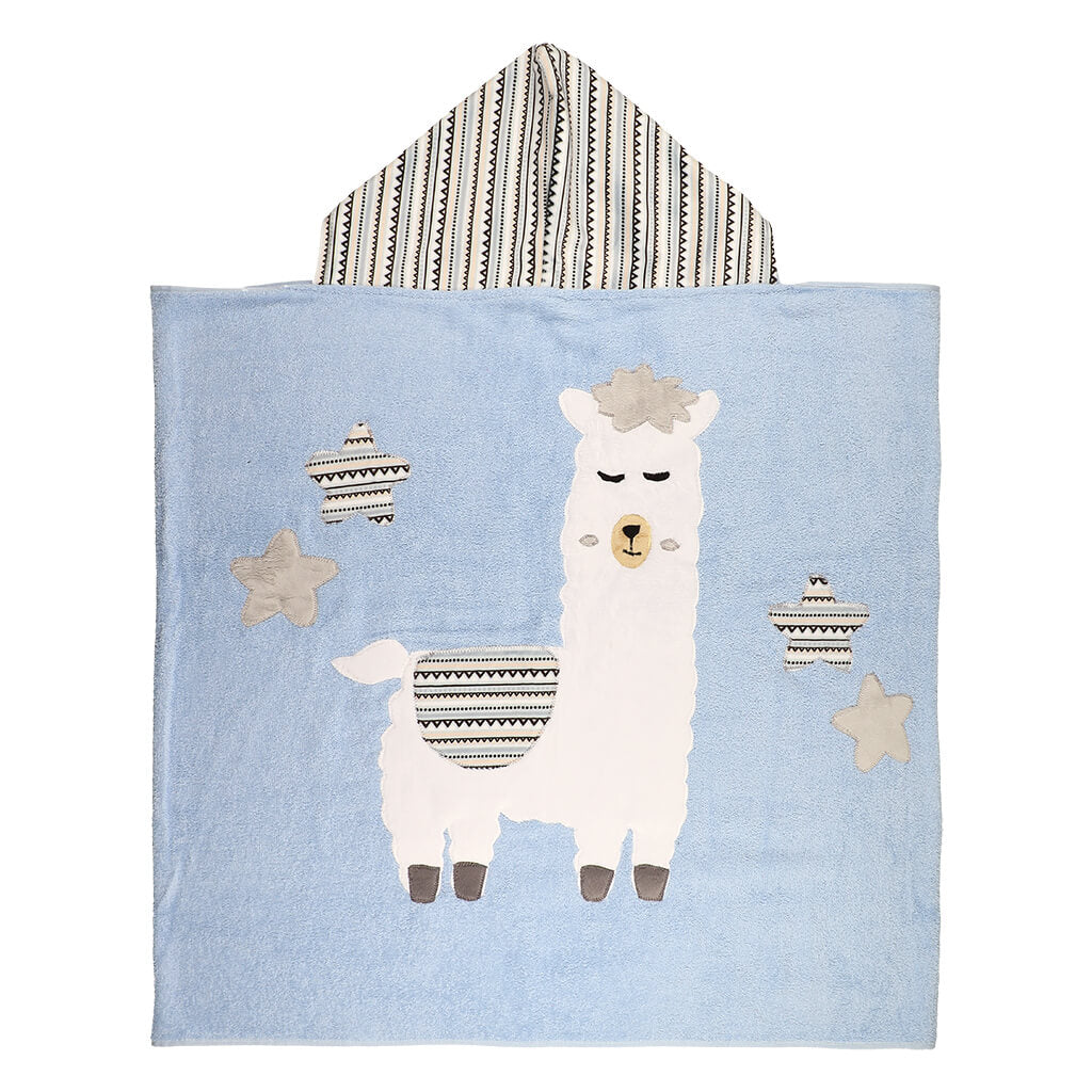 Big Towel Blue Llama Mama