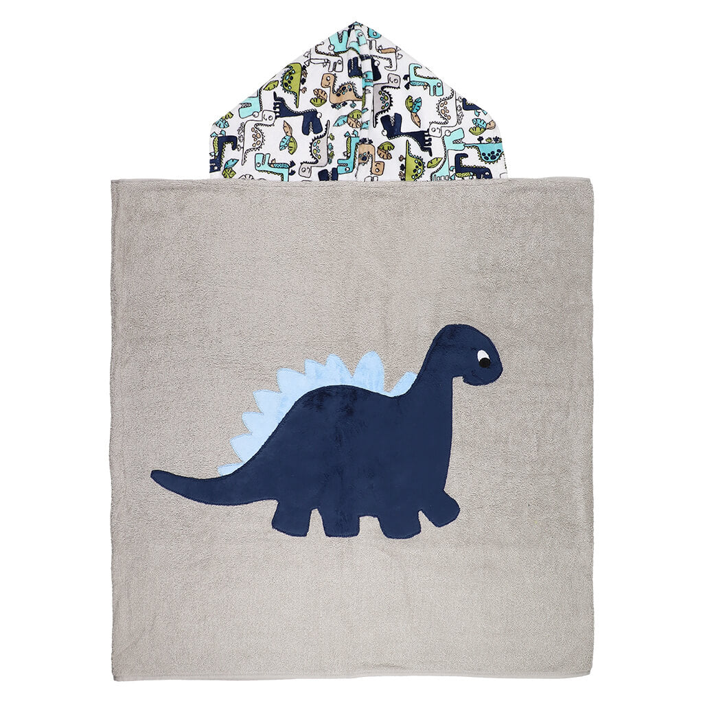 Big Towel Grey Dinosaur