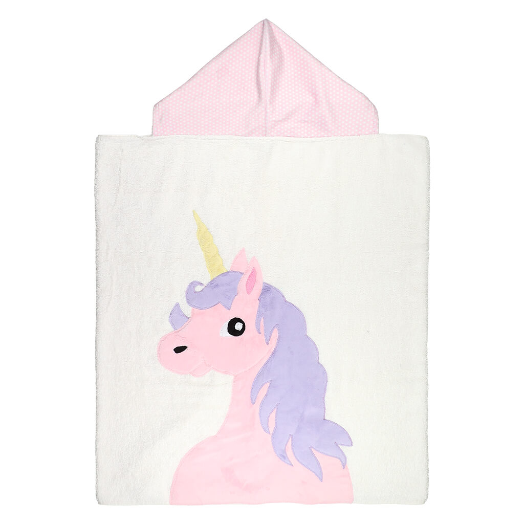 Big Towel White Pink Sprinkle Purple Hair Unicorn