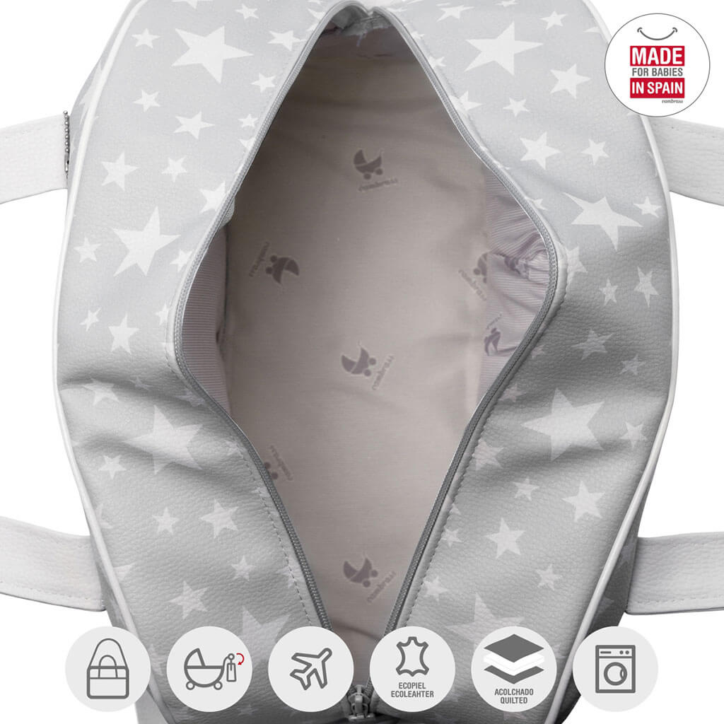 Maternity Bag Stars Grey