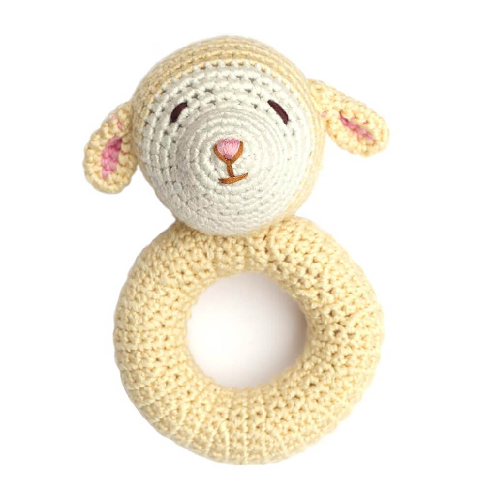 Crochet Ring Rattle Lamb