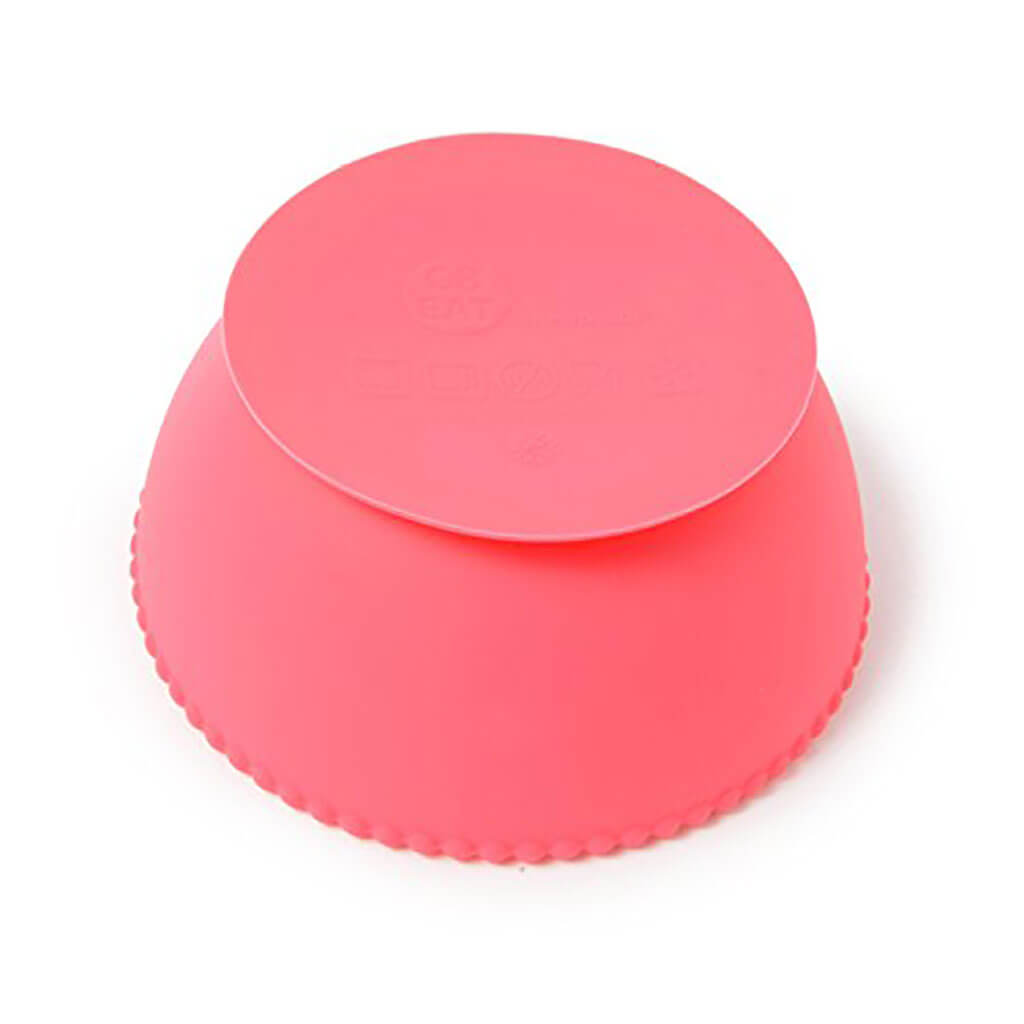 Silicone Suction Bowls Set Chartreuse/Pink