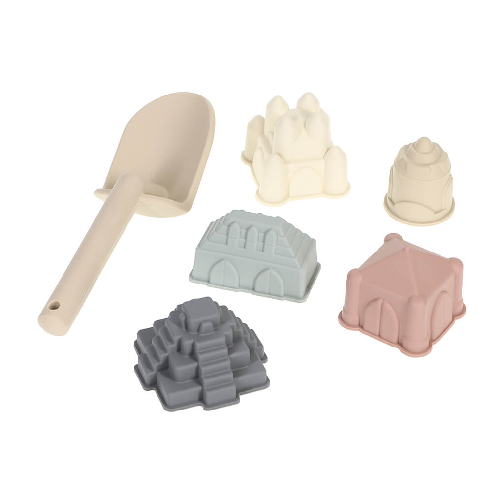 Color_Beige | Cucu Silicone Beach Castle Play Set Beige | NINI and LOLI
