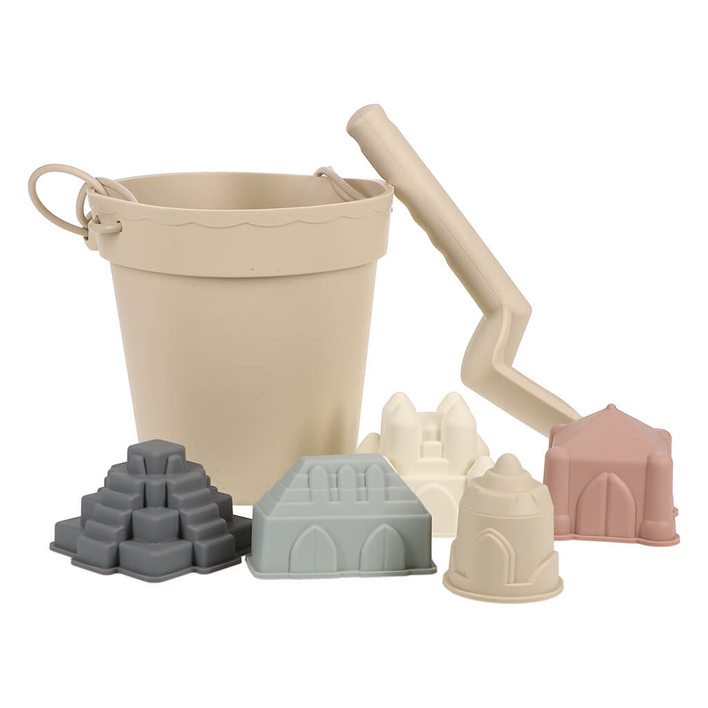 Color_Beige | Cucu Silicone Beach Castle Play Set Beige | NINI and LOLI