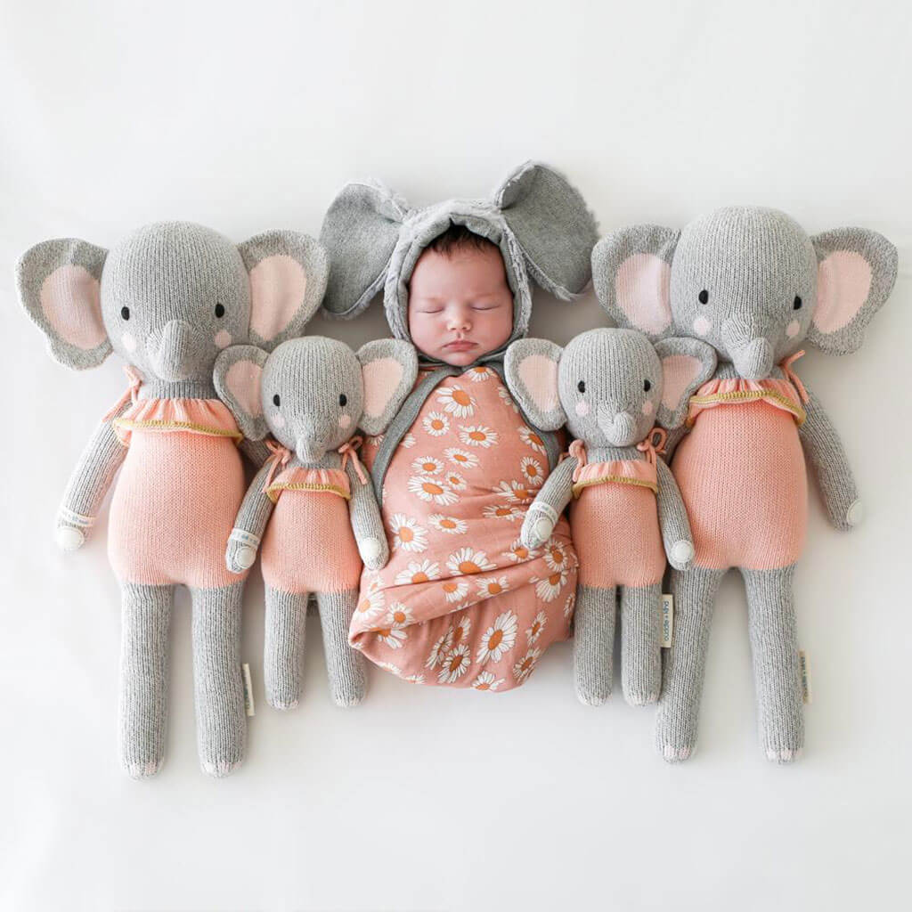 Cuddle + Kind Hand Knit Doll Eloise The Elephant