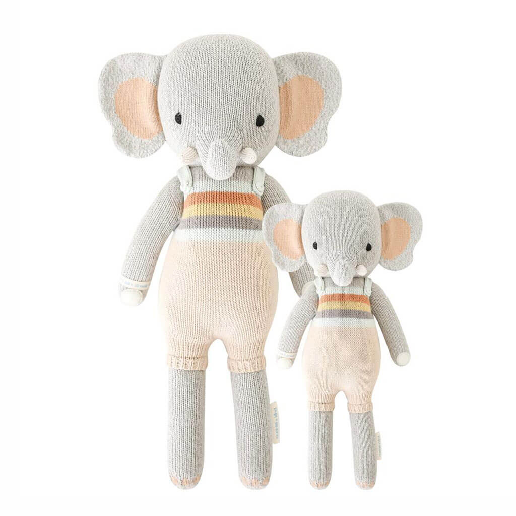 Cuddle + Kind Hand Knit Doll Evan The Elephant