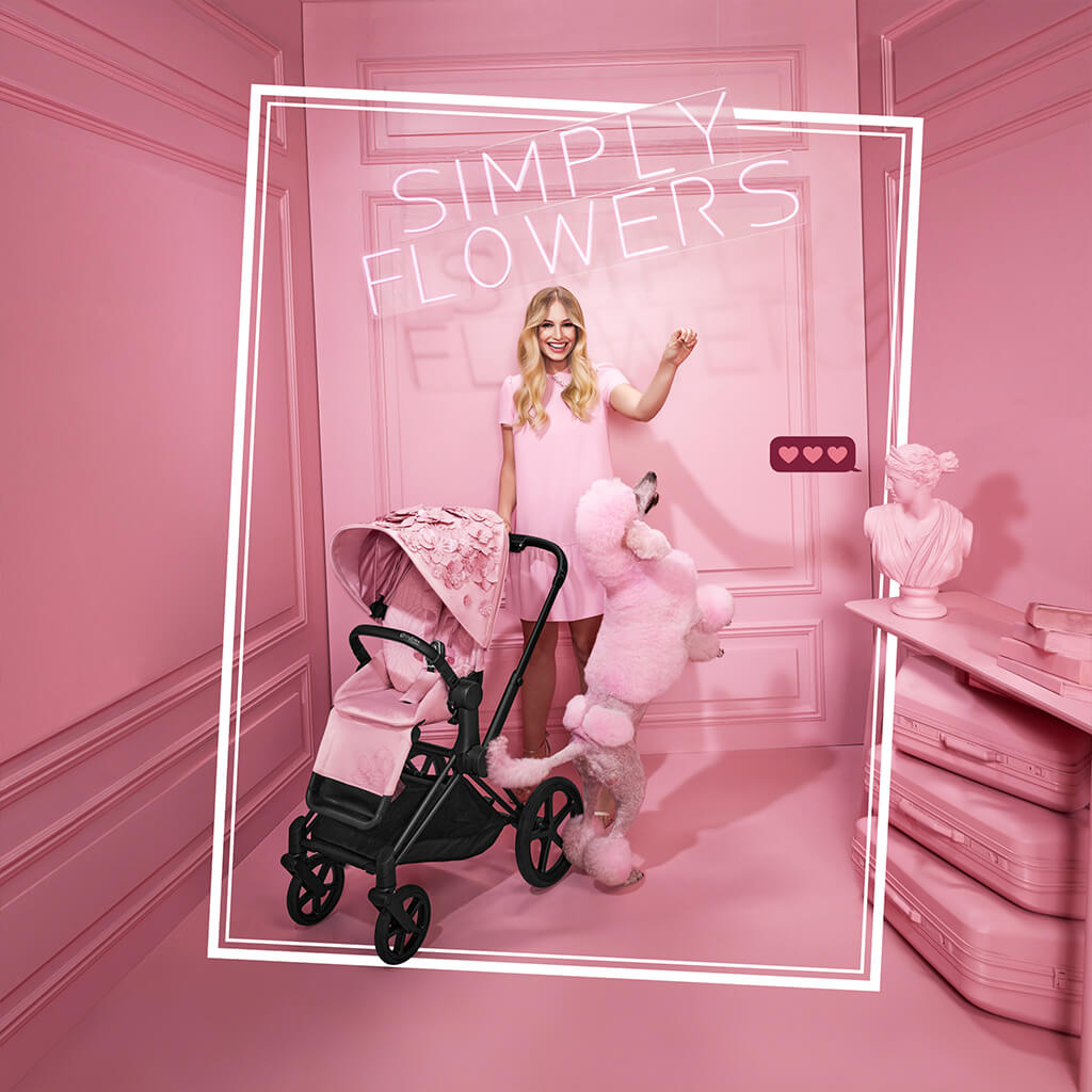 cybex floral stroller Cybex Priam 4 / e-Priam 2 Seat Pack, Simply Flowers- Nude Beige